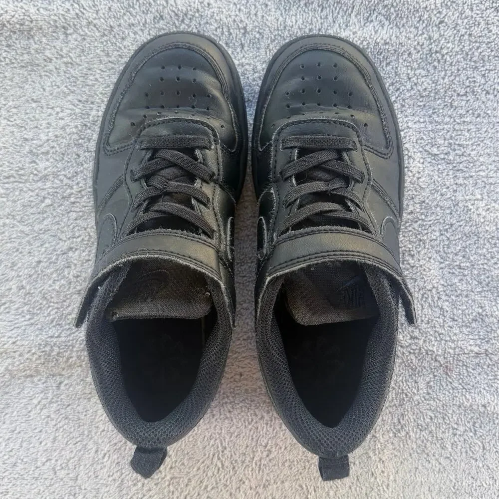 Solid Black Nike Court Borough Low Recraft Boys Size 12C